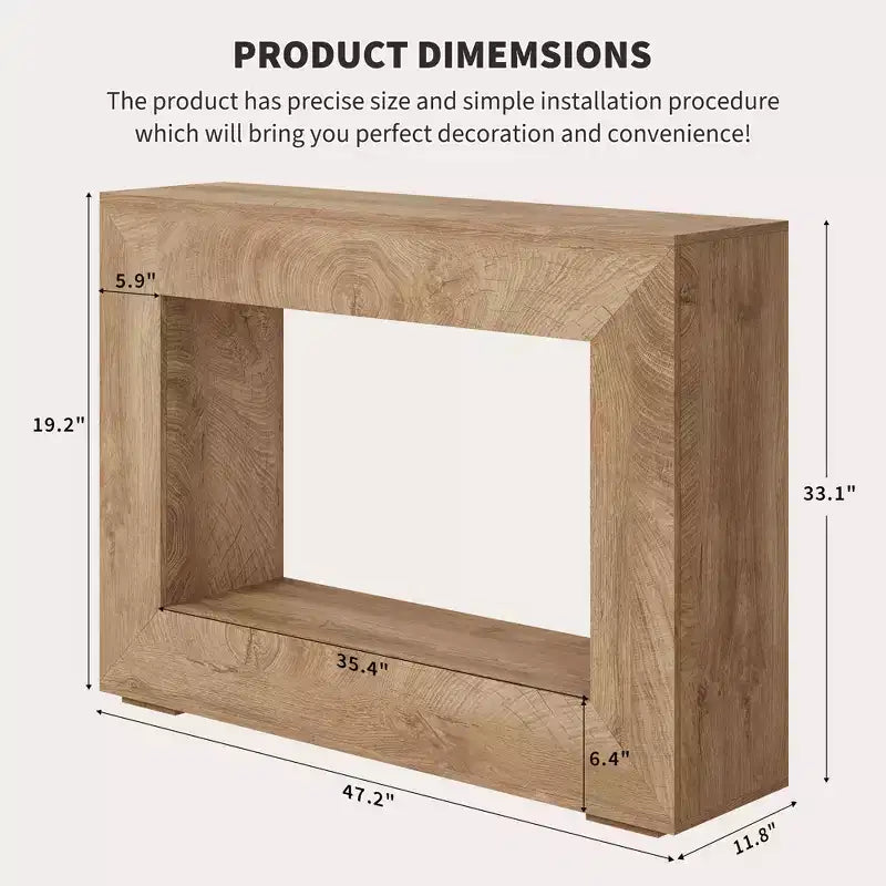 Table console de ferme 47 po avec étagère de rangement – Table de canapé en bois derrière le canapé, table d'appoint vintage pour entrée de salon