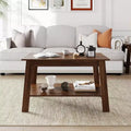 31.5 Modern Industrial Coffee Table with 2-Tier Storage MDF & Particle Board, Compact & Durable, Easy Assembly for Apartments & Offices