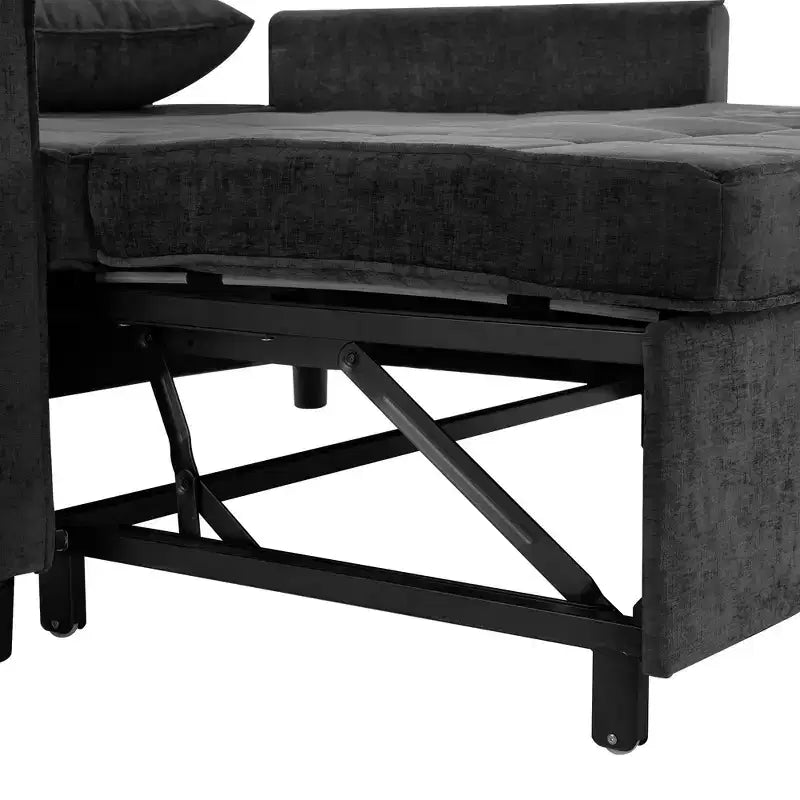 Canapé causeuse confortable en chenille avec lit gigogne