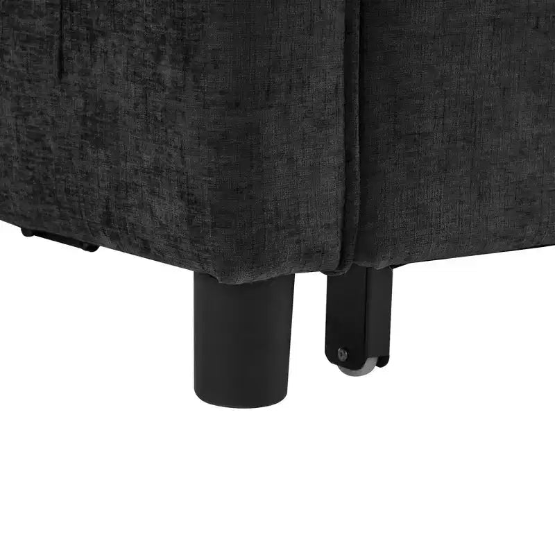 Canapé causeuse confortable en chenille avec lit gigogne