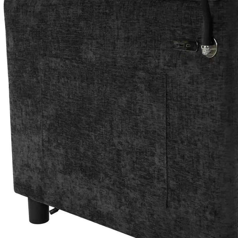 Canapé causeuse confortable en chenille avec lit gigogne