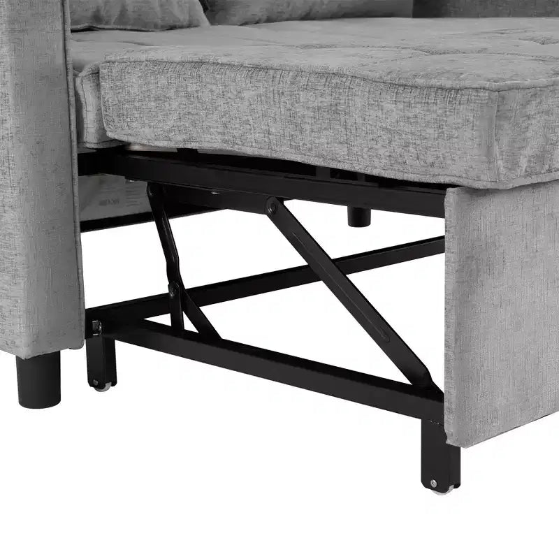 Canapé causeuse confortable en chenille avec lit gigogne
