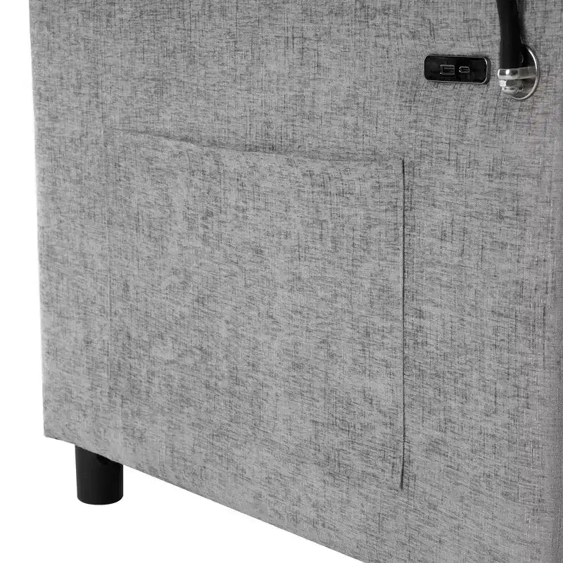 Canapé causeuse confortable en chenille avec lit gigogne