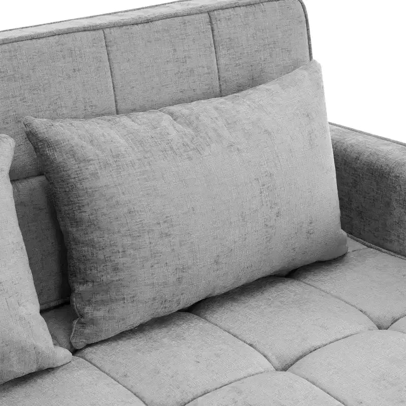 Canapé causeuse confortable en chenille avec lit gigogne