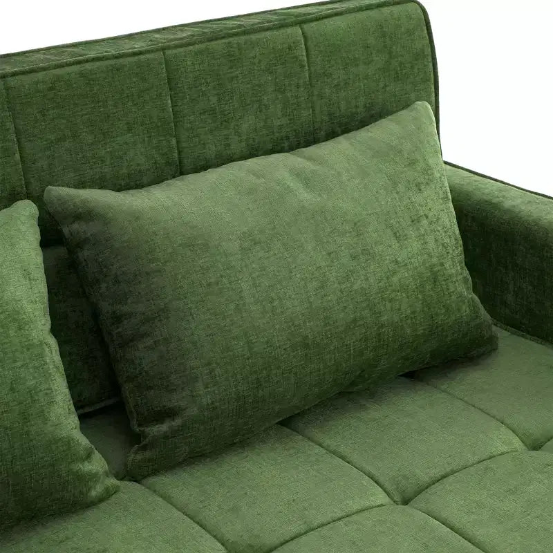 Canapé causeuse confortable en chenille avec lit gigogne