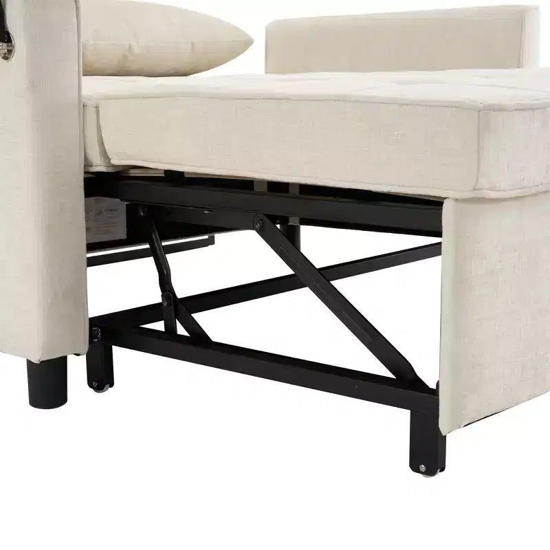 Canapé causeuse confortable en chenille avec lit gigogne