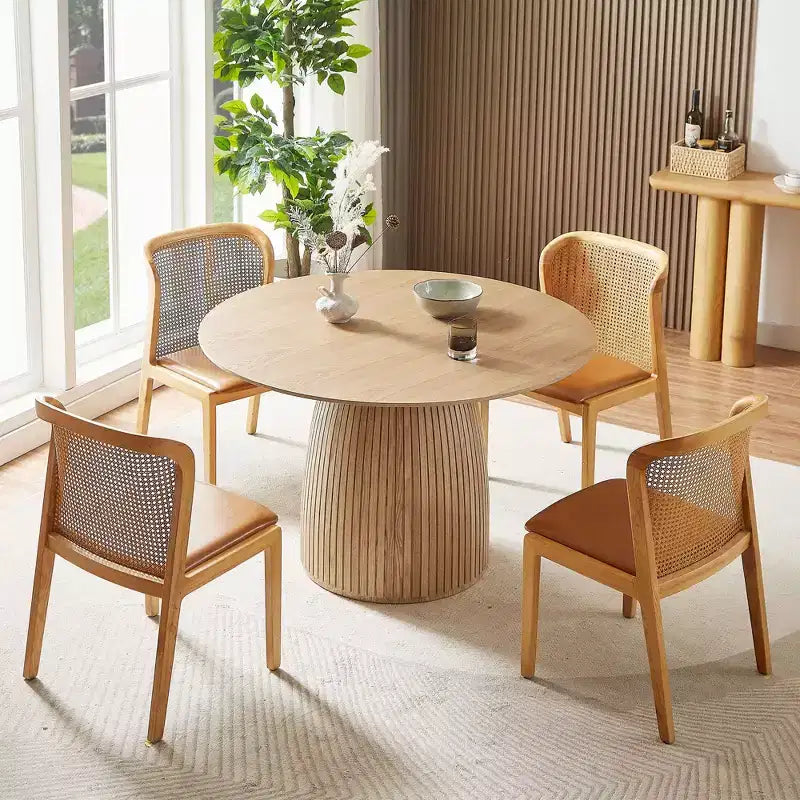 Table de salle à manger ronde en bois, table de cuisine moderne avec plateau circulaire pour salle à manger, restaurant