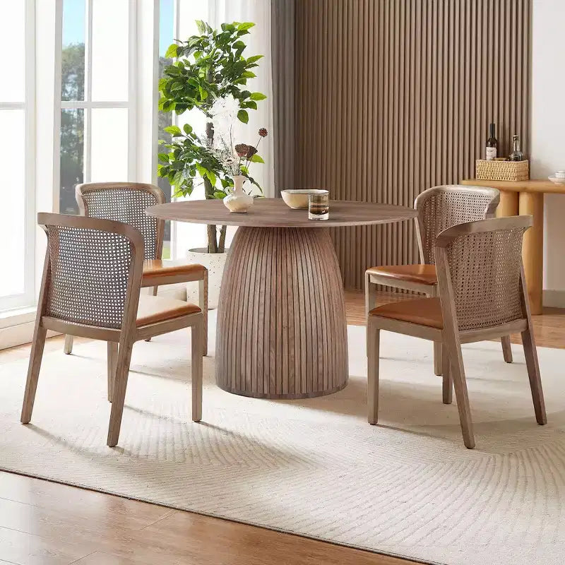 Table de salle à manger ronde en bois, table de cuisine moderne avec plateau circulaire pour salle à manger, restaurant