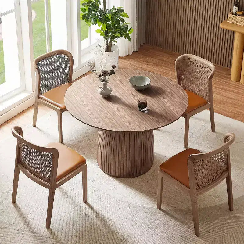 Table de salle à manger ronde en bois, table de cuisine moderne avec plateau circulaire pour salle à manger, restaurant