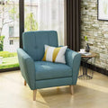 GDFStudio Angelina Mid-Century Fabric Button Tufted Club Chair with Channel Stitching