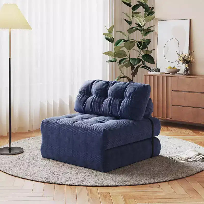 Canapé-lit pliable, canapé-futon, canapé-lit pliable pour salon, fauteuil convertible avec oreiller matelas pliable et soutien dorsal