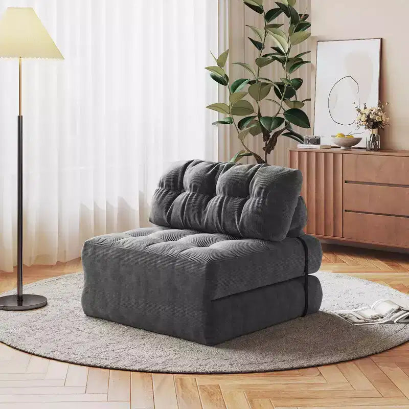 Canapé-lit pliable, canapé-futon, canapé-lit pliable pour salon, fauteuil convertible avec oreiller matelas pliable et soutien dorsal