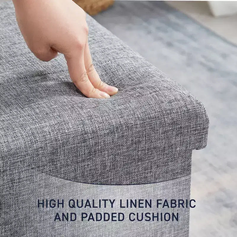Lot de 2 - Poufs de rangement carrés pliables de 38 cm, Parfaits pour les dortoirs, le salon et la chambre