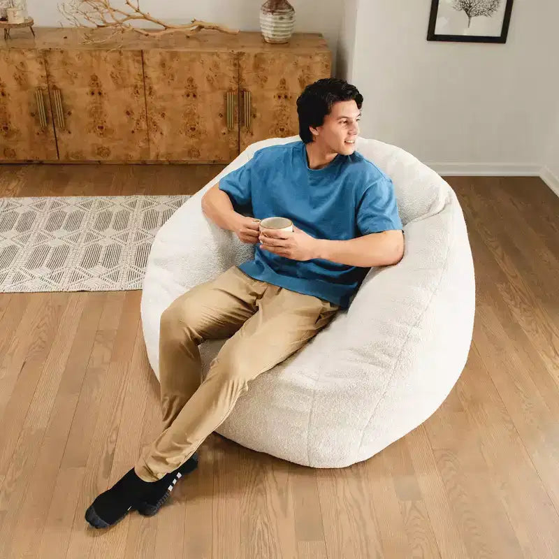 Fauteuil poire structuré rempli de mousse