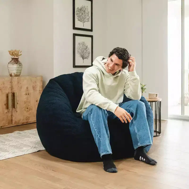 Fauteuil poire structuré rempli de mousse