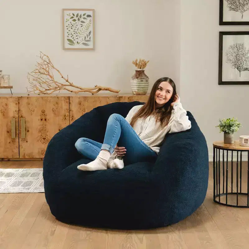 Fauteuil poire structuré rempli de mousse