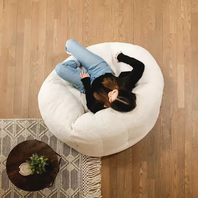 Fauteuil poire structuré rempli de mousse