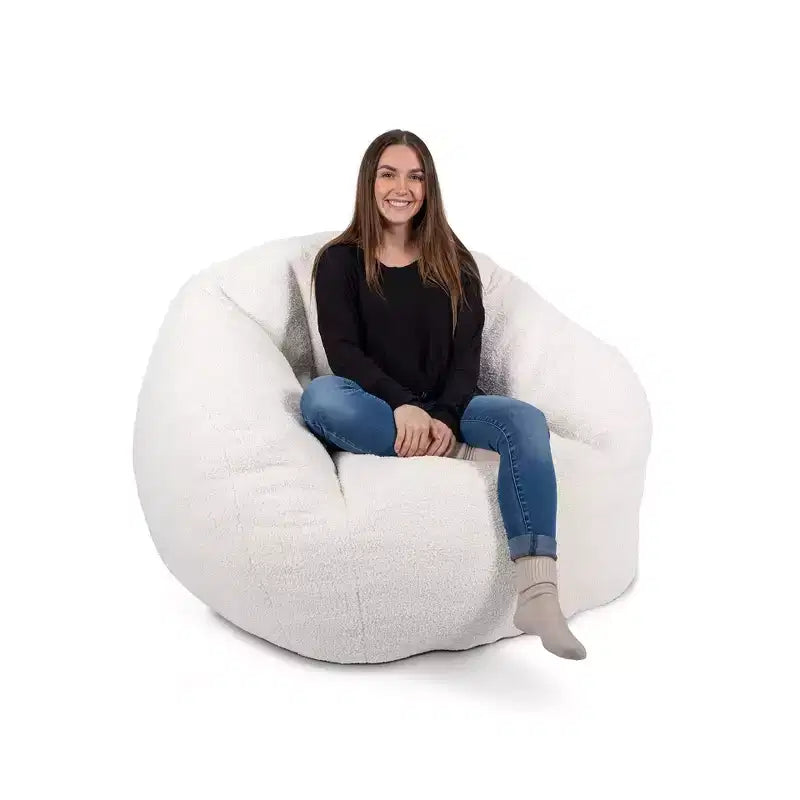 Fauteuil poire structuré rempli de mousse