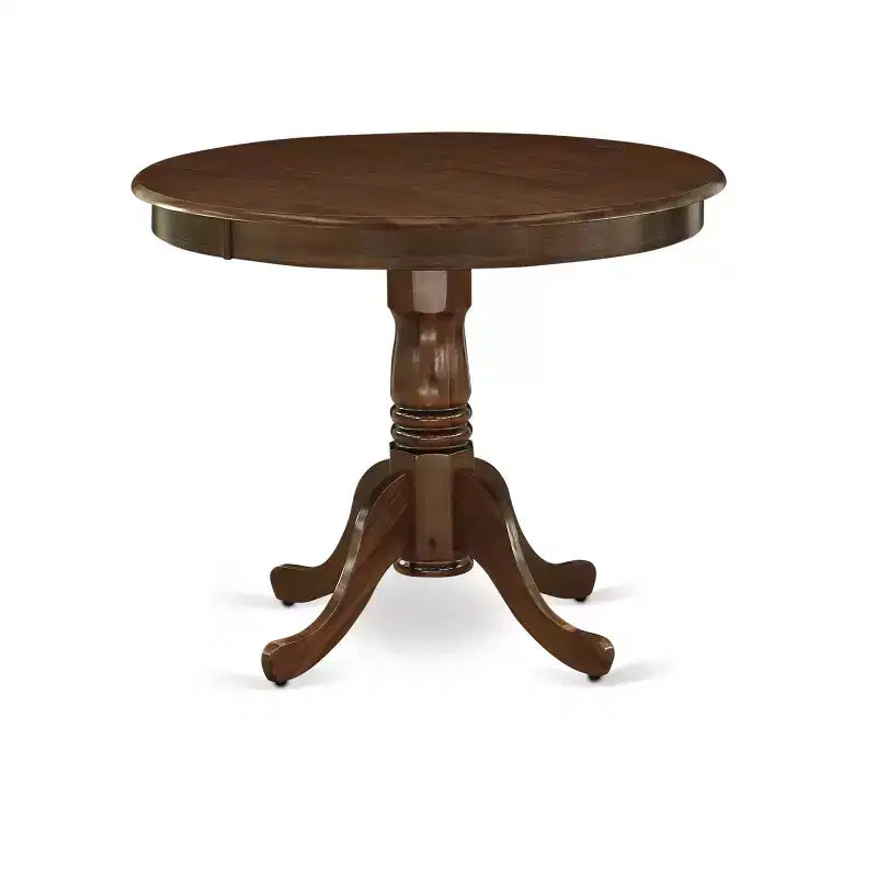 Table à manger ronde de 36 pouces en bois d'hévéa