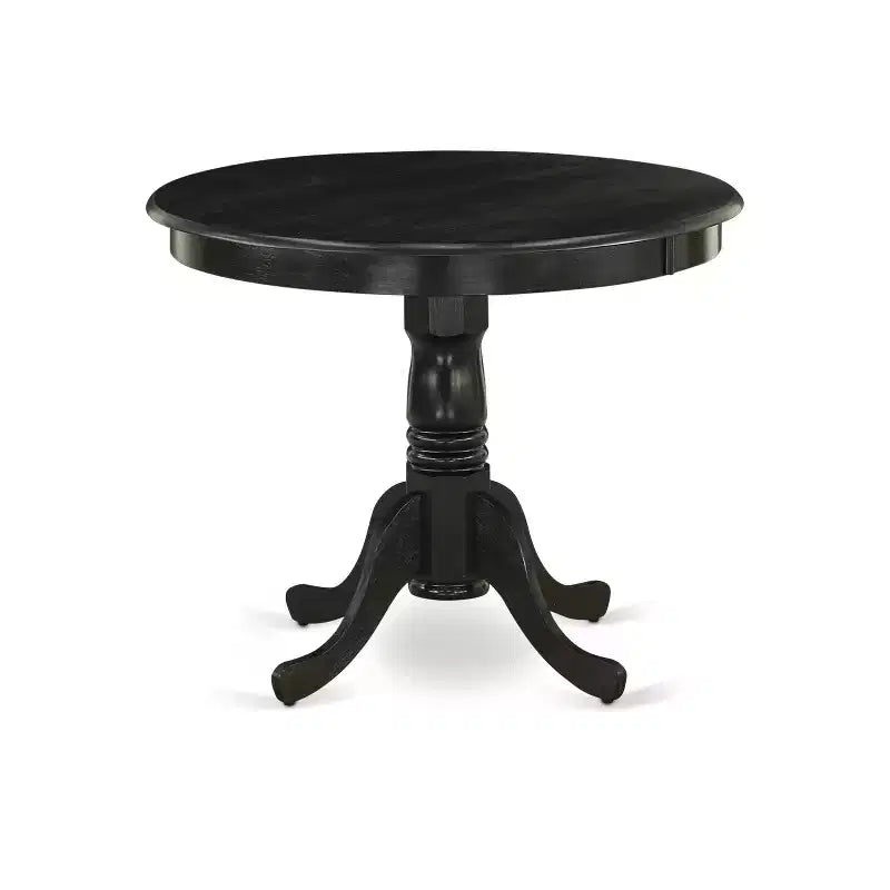 Table à manger ronde de 36 pouces en bois d'hévéa