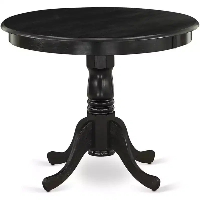 Table à manger ronde de 36 pouces en bois d'hévéa
