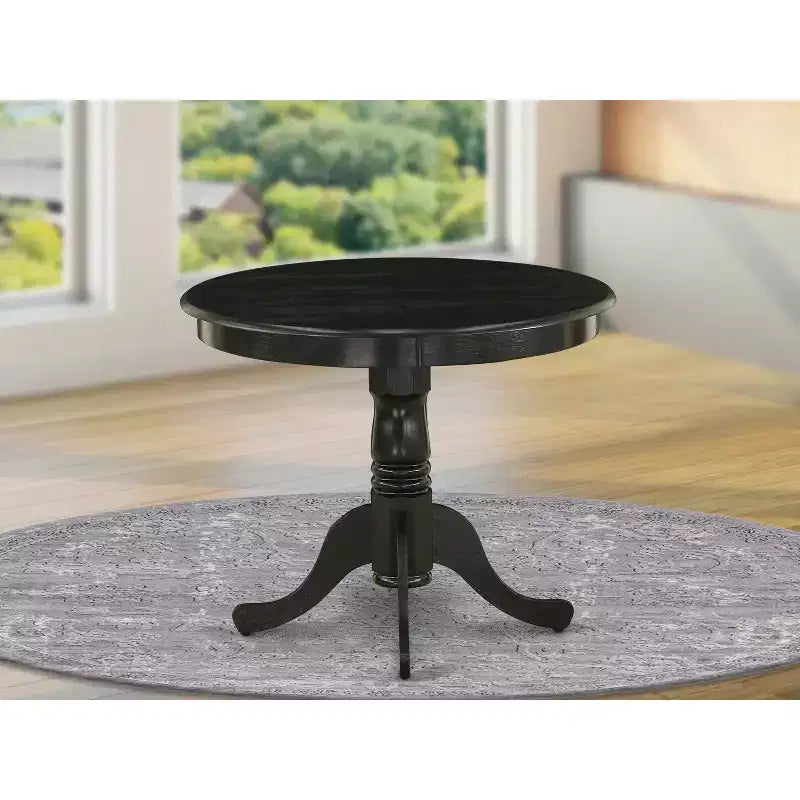 HomeStock Dining Table Made of Rubber Wood, 36 Inch Round