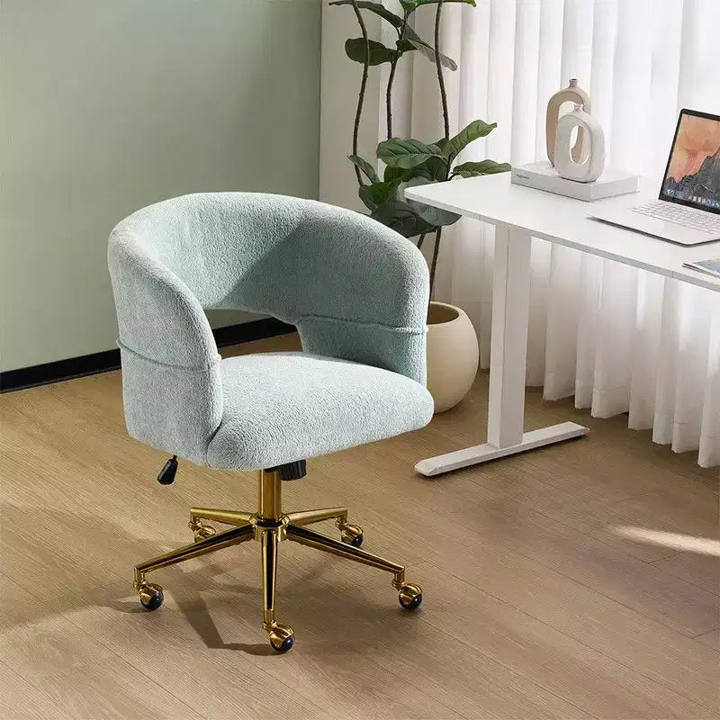 Karl Home | 25.1 Inch Velvet Ring Backrest Swivel Office Chair