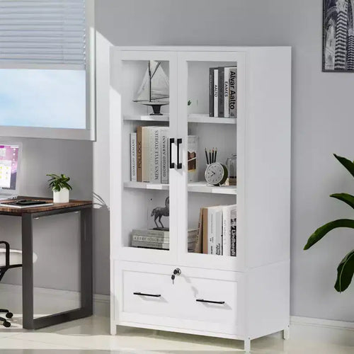 Karl Home 1-Drawer White MDF (Medium-Density Fiberboard) 29.53in. W File Cabinets