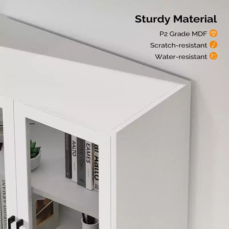 Classeurs à 1 tiroir en MDF (panneau de fibres à densité moyenne) blanc de 75 cm de largeur
