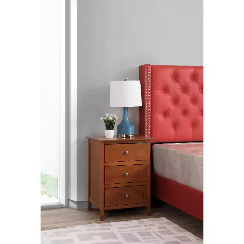 Table de Chevet Rectangulaire en Bois pour Salon et Chambre à Coucher