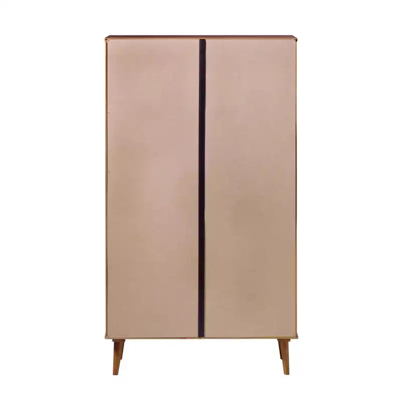 Commode à 5 tiroirs avec côtés galbés de style moderne du milieu du siècle Walker Edison