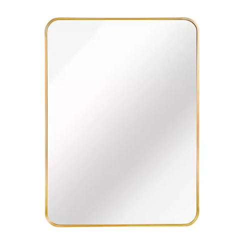 HomeRoots 36 Gold Aluminum Framed Accent Mirror