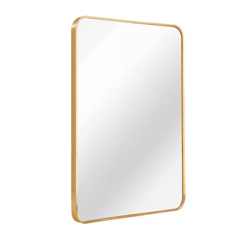 Miroir d'appoint de 36 po avec cadre en aluminium doré