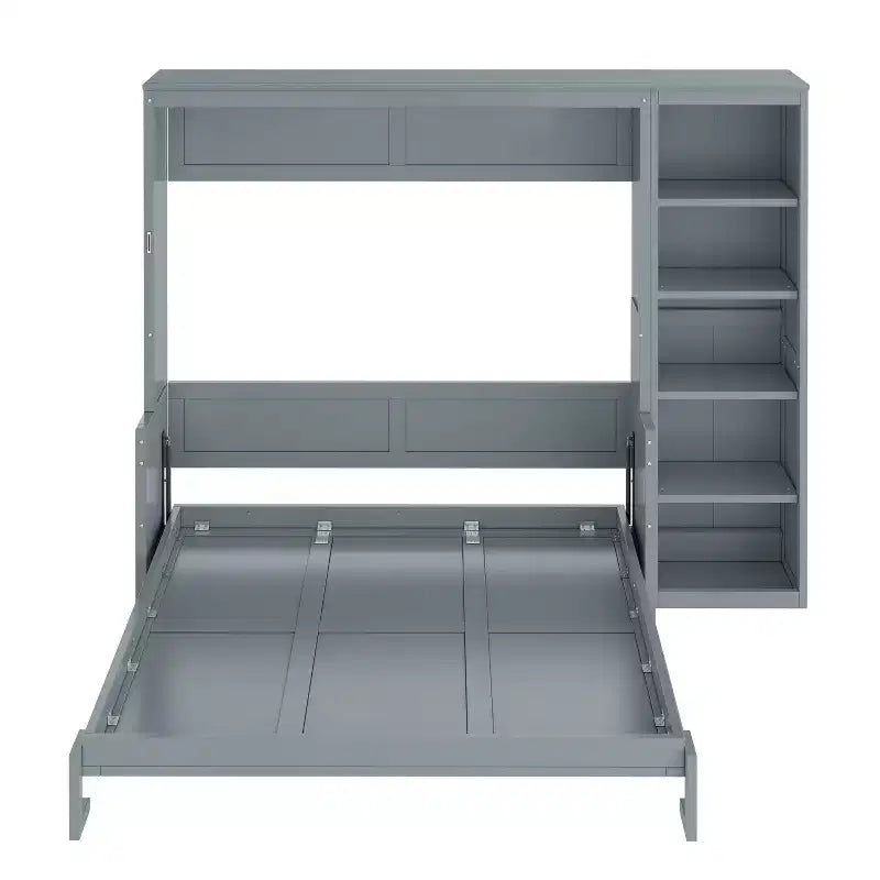 Lit escamotable Queen Size avec bureau et étagère, montage facile