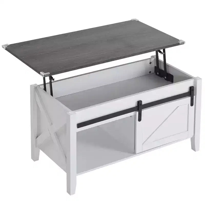 Table basse relevable avec rangement