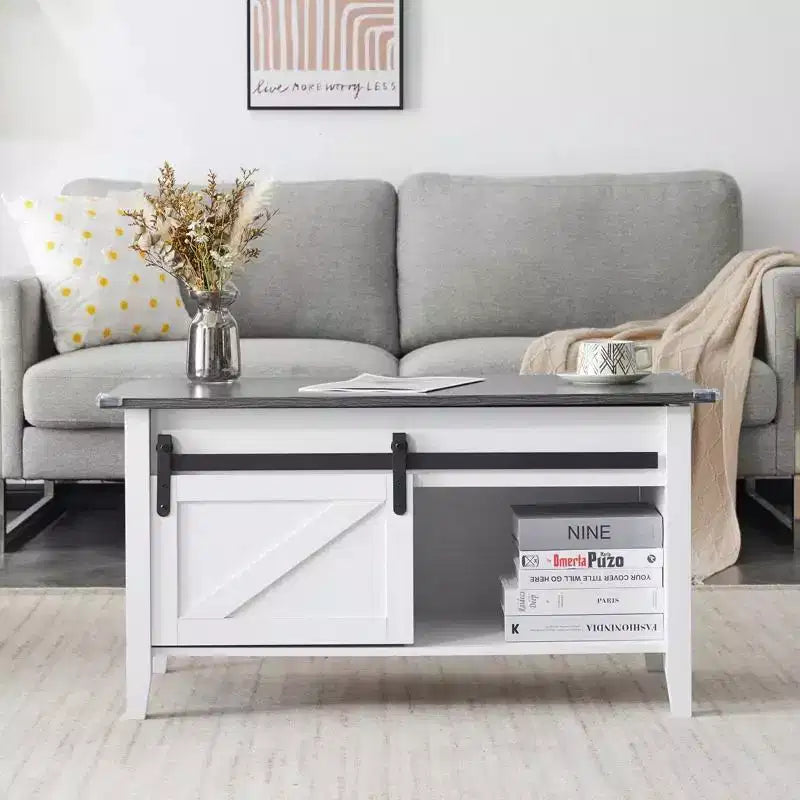Table basse relevable avec rangement