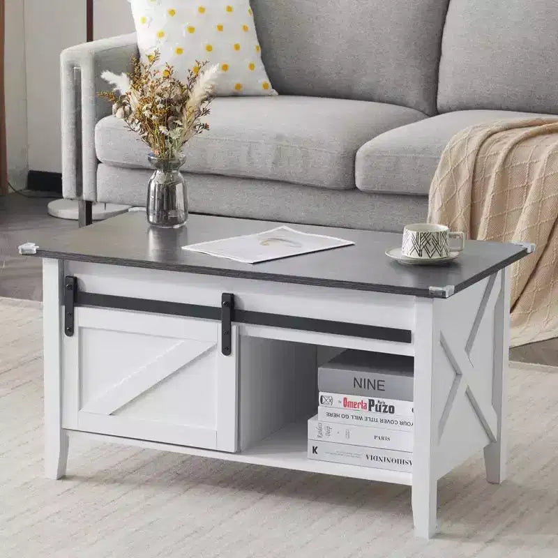 Table basse relevable avec rangement
