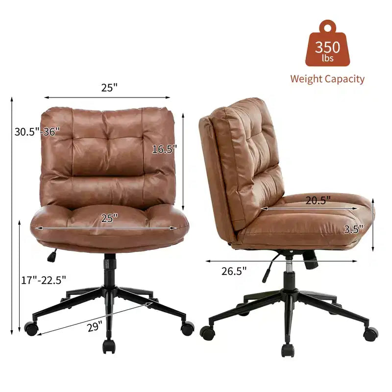 Chaise en chenille à pieds croisés avec roulettes, chaise de vanité pivotante à 360° et réglable en hauteur avec double coussin, large siège ergonomique pour chambre à coucher, salon