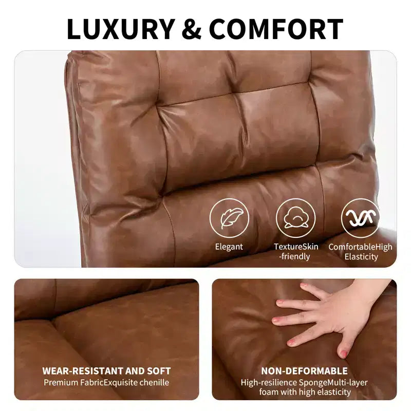 Chaise en chenille à pieds croisés avec roulettes, chaise de vanité pivotante à 360° et réglable en hauteur avec double coussin, large siège ergonomique pour chambre à coucher, salon