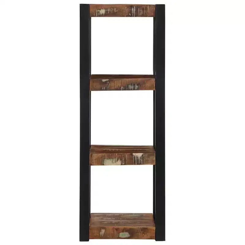 Étagère murale XL en bois recyclé multicolore carré
