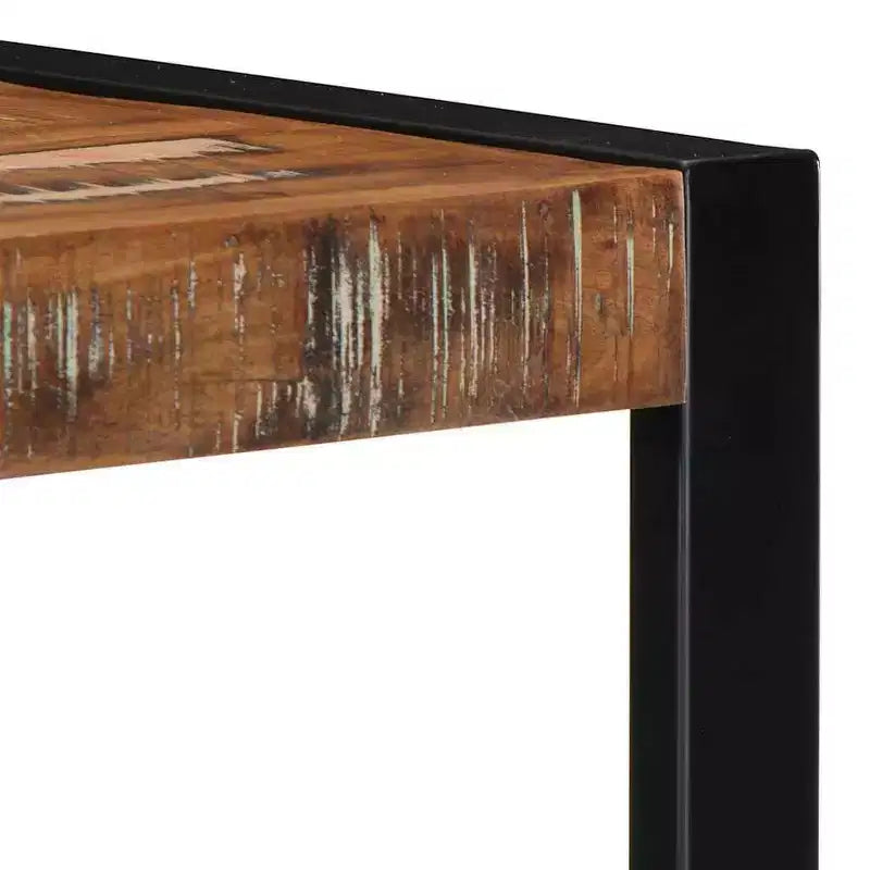 Étagère murale XL en bois recyclé multicolore carré