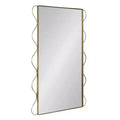Kate and Laurel Wriggle Wavy Wall Mirror Metal, Gold, 24x36