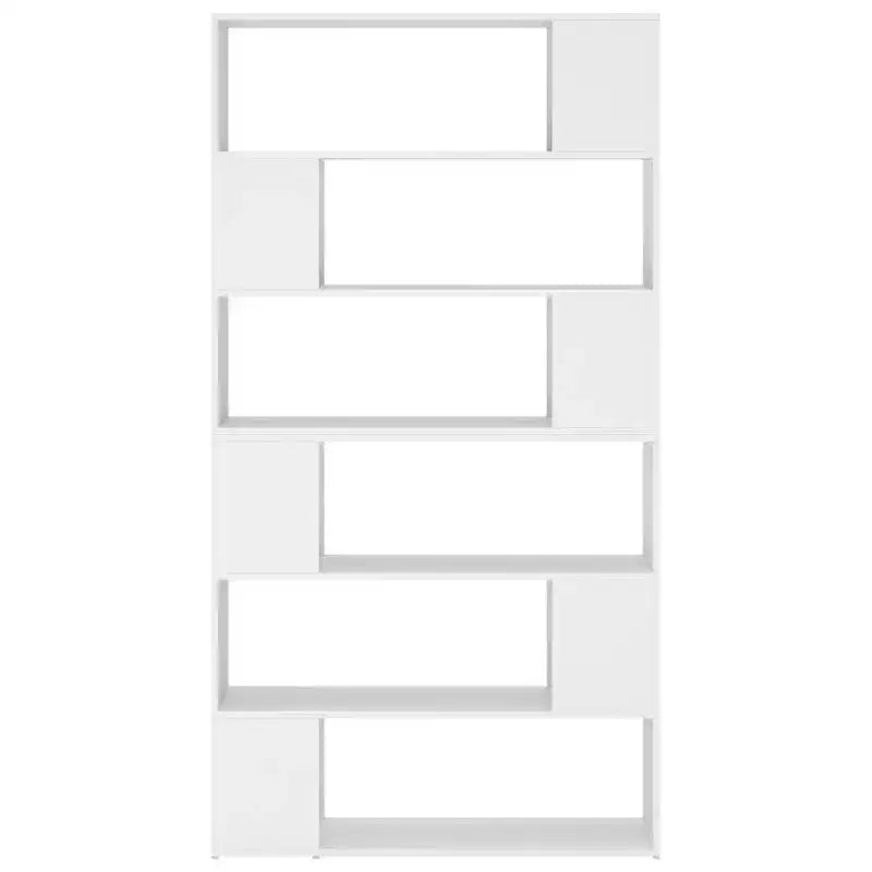 Bibliothèque XL, cloison de séparation, blanc, bois d'ingénierie, 100x24x188 cm