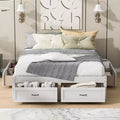 FAMYYT Queen Size Wood Platform Bed With 6 Storage Drawers, Easy Assembly