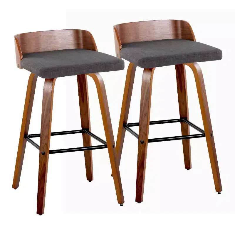 LumiSource Set of 2 30 Maya Swivel Barstools