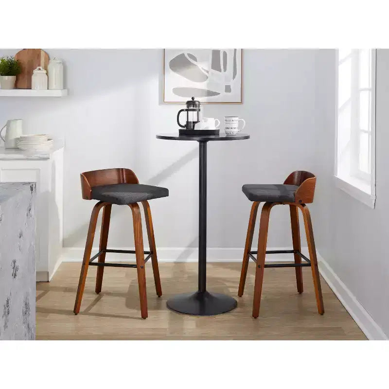 Lot de 2 tabourets de bar pivotants 30 Maya