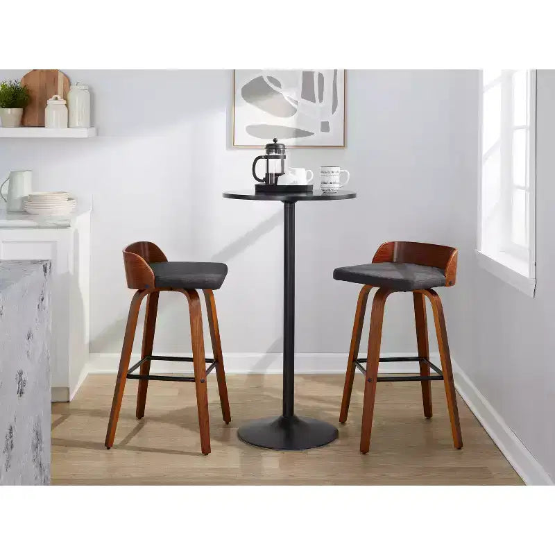Lot de 2 tabourets de bar pivotants 30 Maya